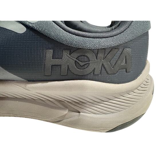HOKA TRANSPORT GRAY ATHLETIC SNEAKERS WITH QUICK LACE SYSTEM SIZE 14D - Picture 3 of 5